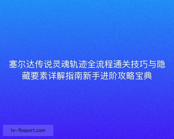 塞尔达传说灵魂轨迹全流程通关技巧与隐藏要素详解指南新手进阶攻略宝典